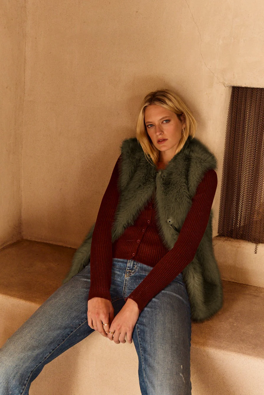 ANASTASIA FAUX FUR VEST - Image 5