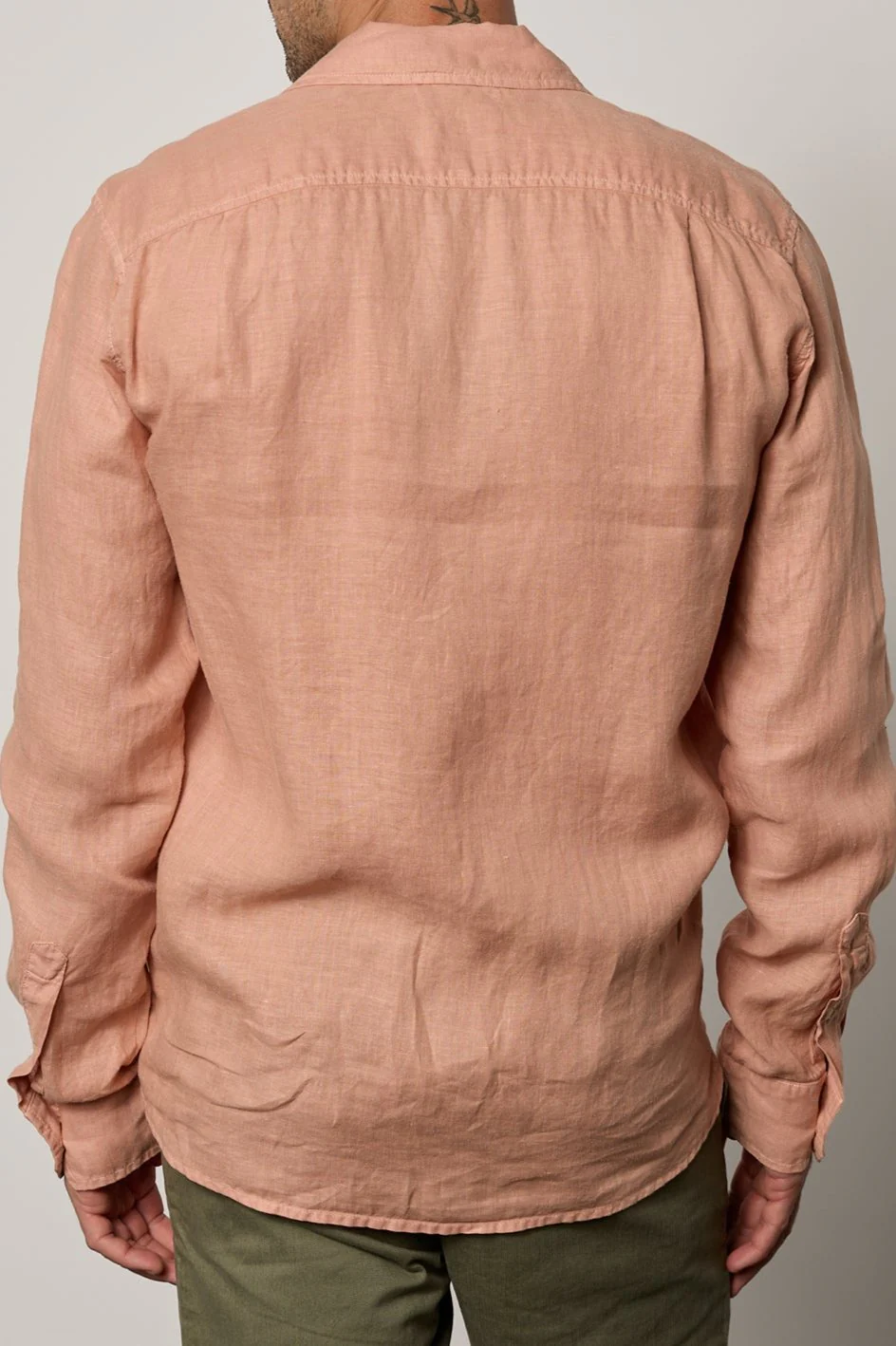 BENTON LINEN BUTTON-UP SHIRT - Image 2