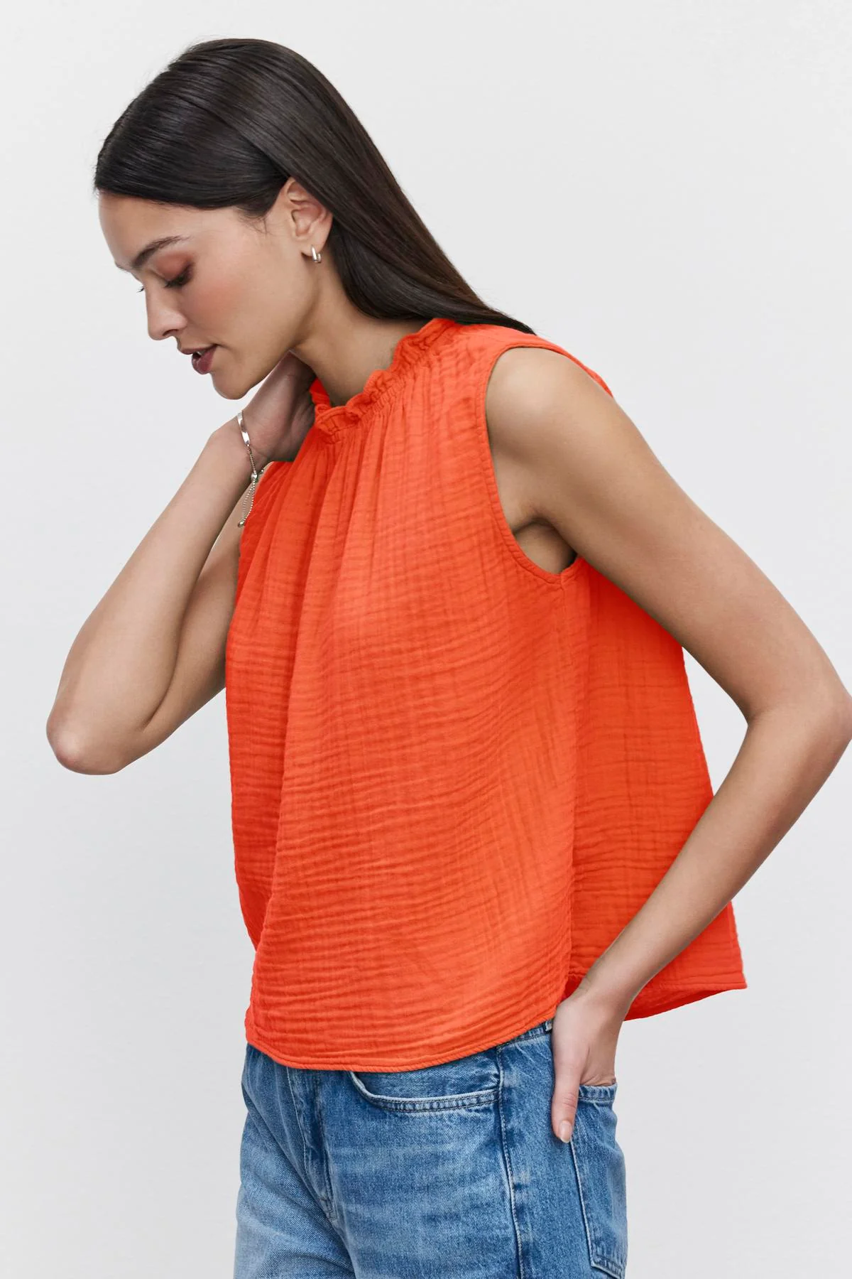 BIANCA COTTON GAUZE TANK TOP - Image 3
