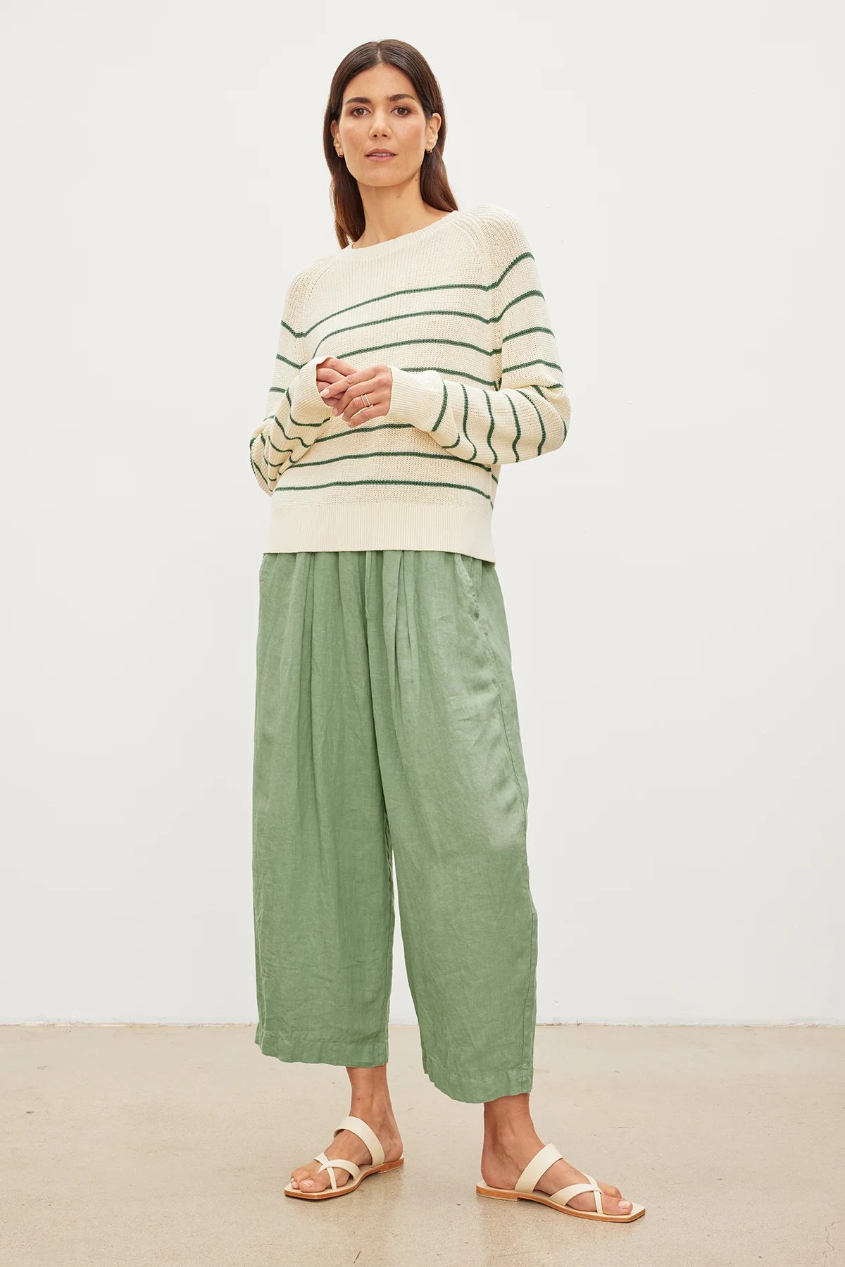 CHAYSE STRIPED CREW NECK SWEATER - Image 2