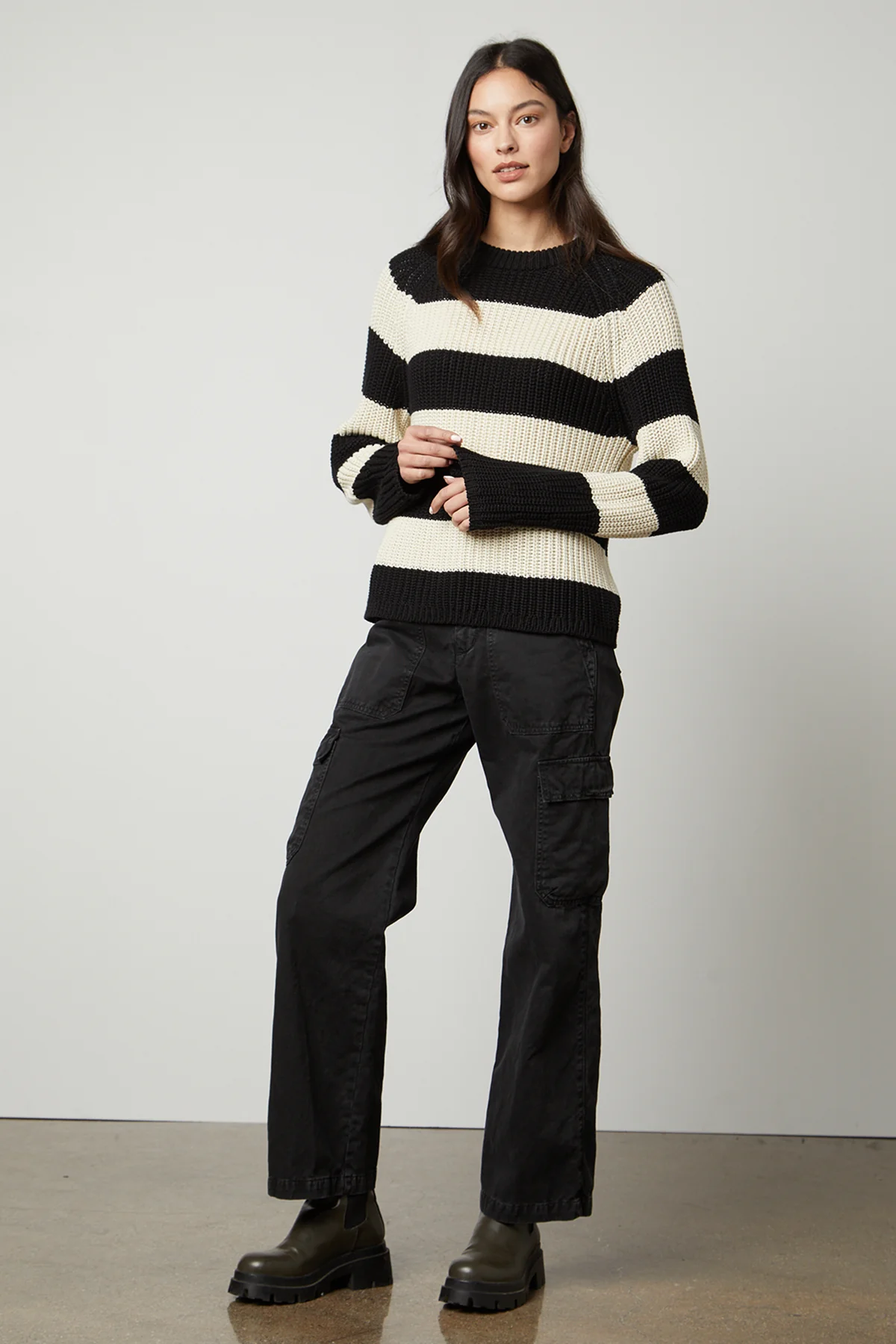 CIARA STRIPED CREW NECK SWEATER - Image 6