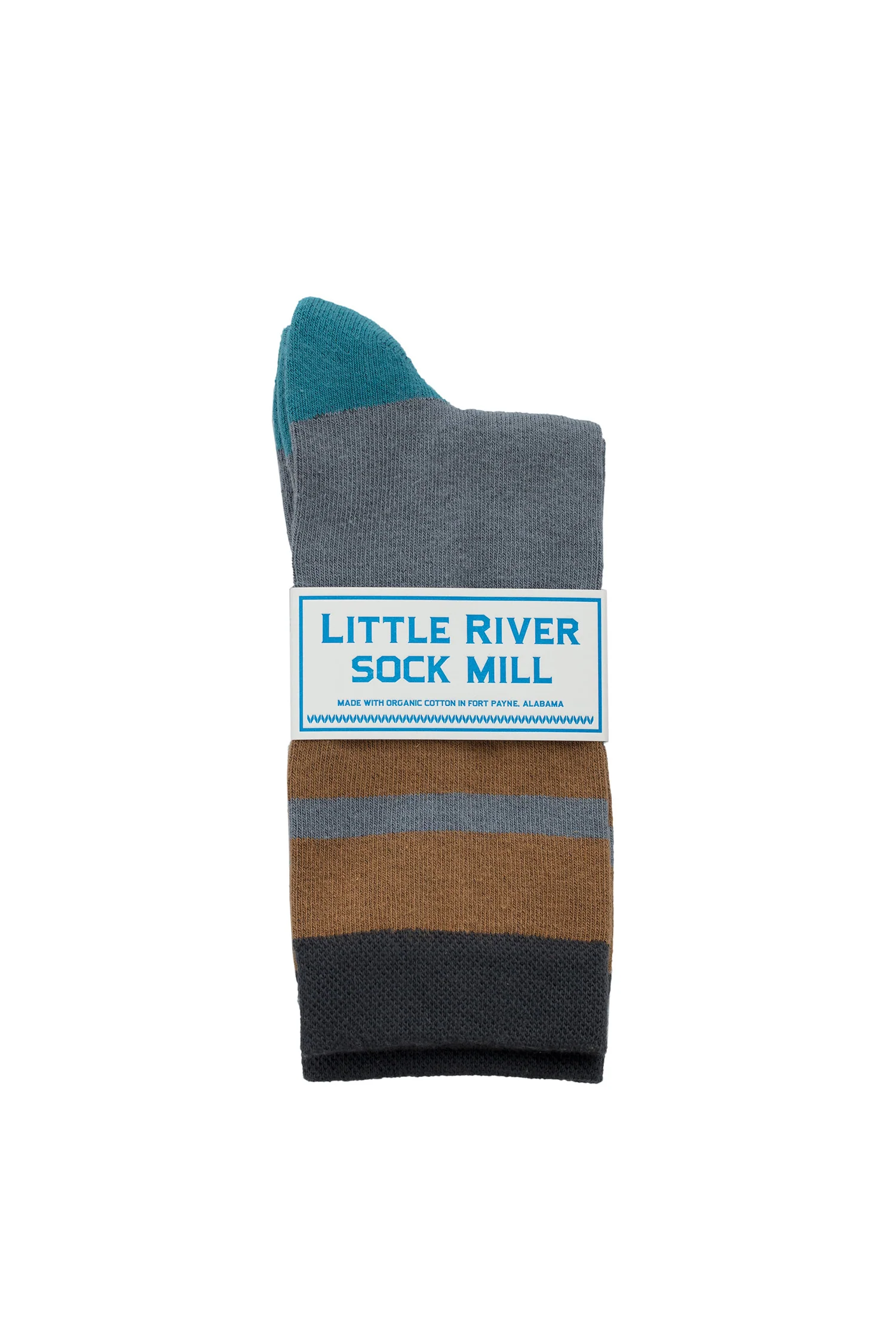 CUSHIONED STRIPED CREW SOCK BY LITTLE RIVER SOCK MILL - Image 6
