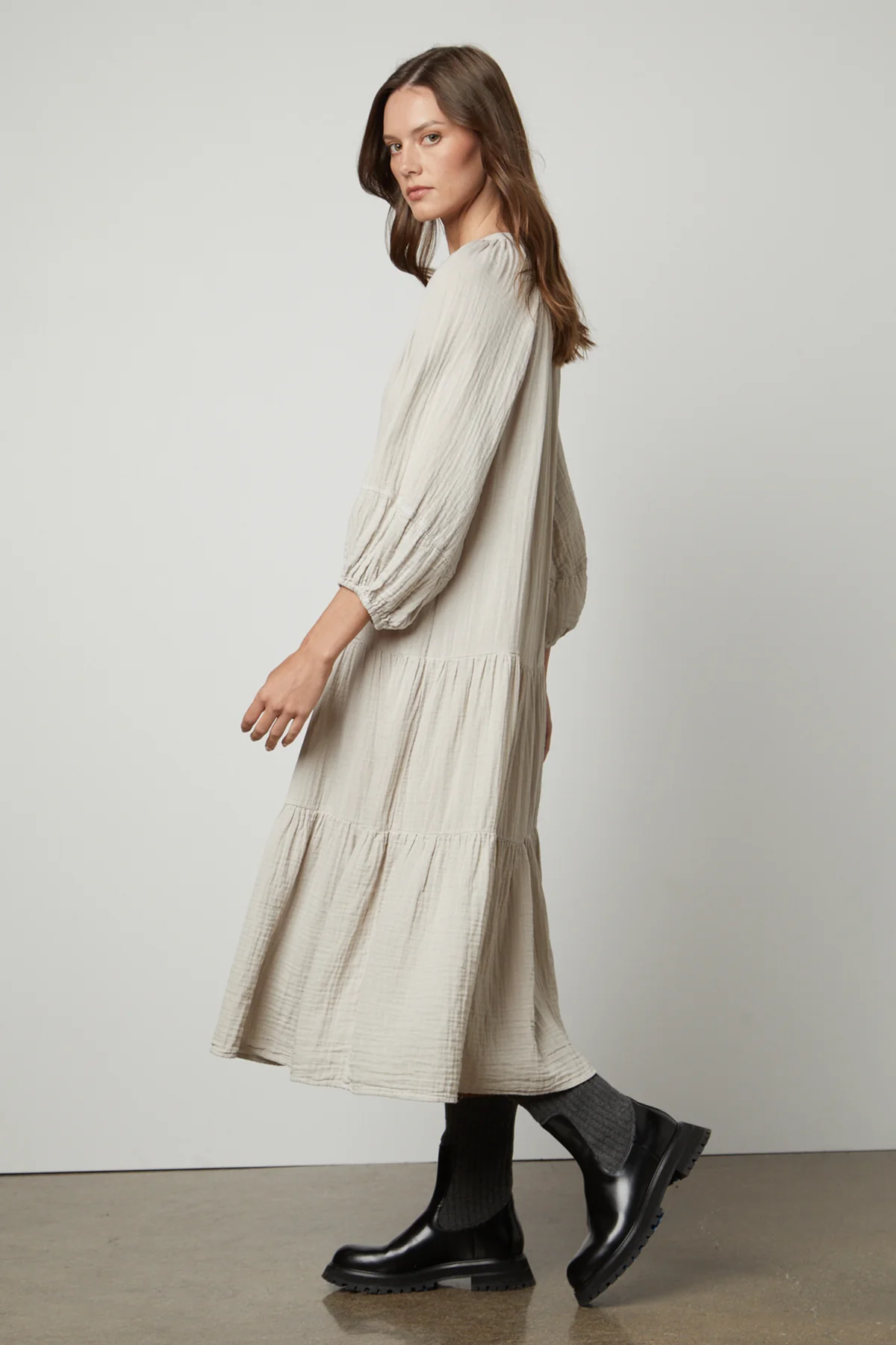 DIXON COTTON GAUZE TIERED DRESS - Image 3