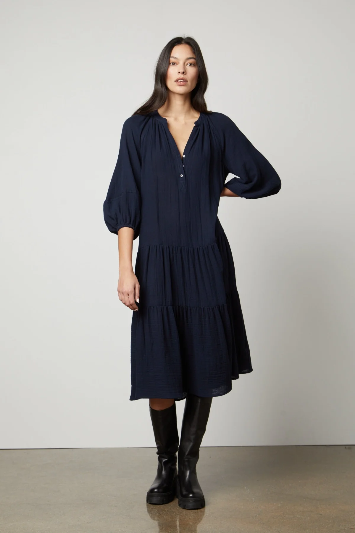 DIXON COTTON GAUZE TIERED DRESS - Image 7
