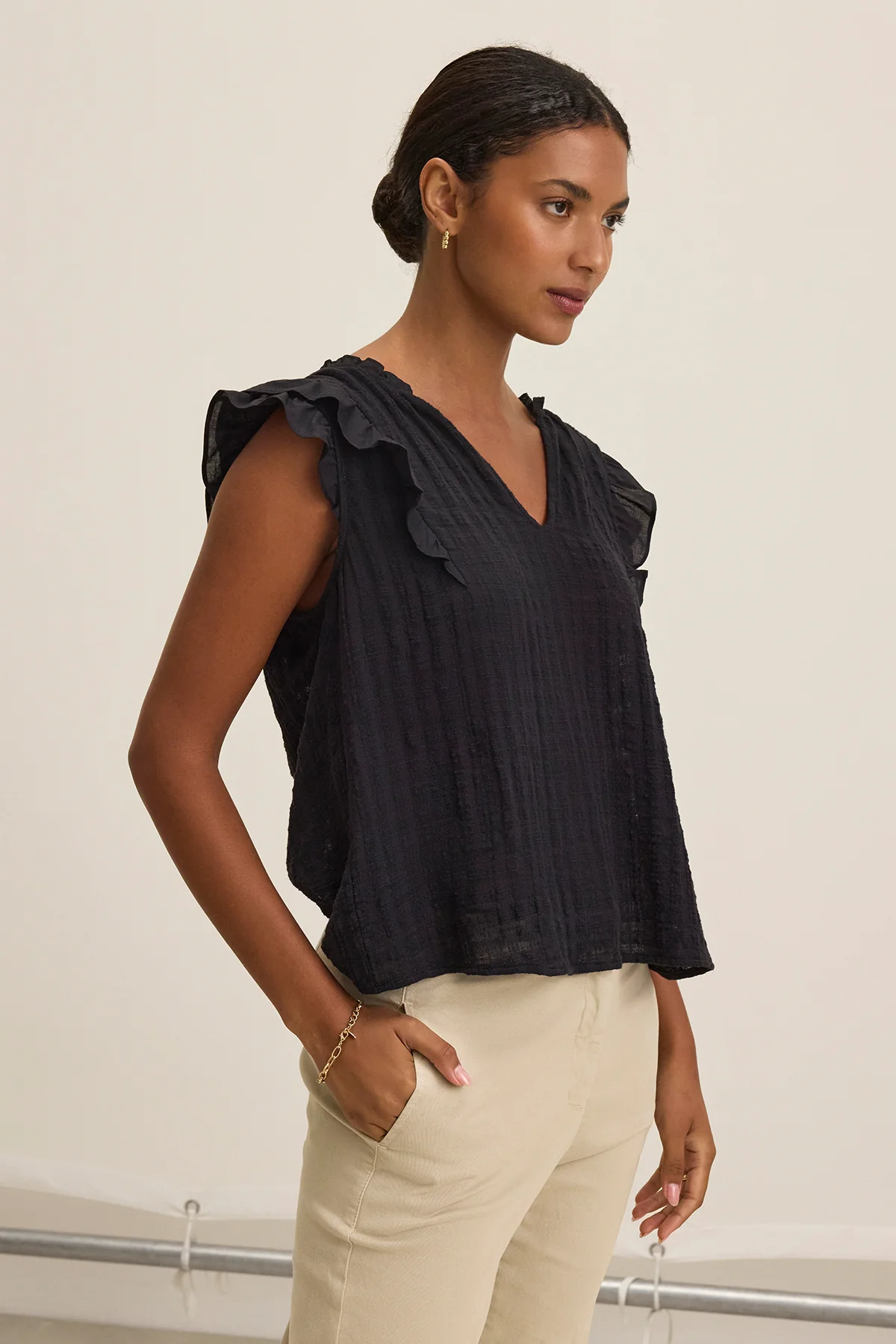 EVA TEXTURED COTTON GAUZE TOP - Image 9