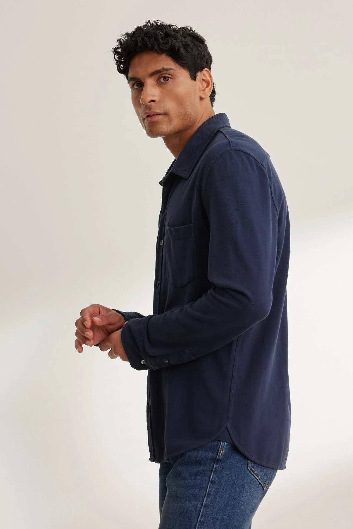 GIORGIO PIQUE BUTTON-UP SHIRT - Image 3