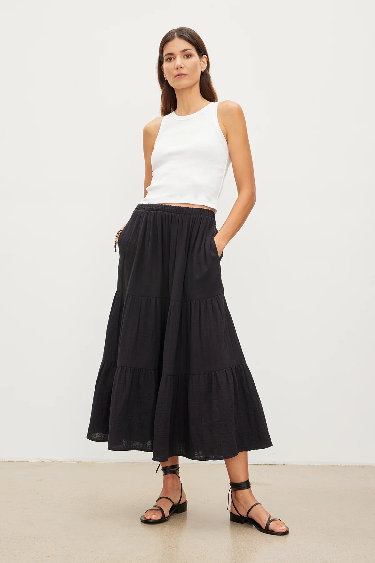 HARLA RIBBED CROPPED TANK TOP - Image 6