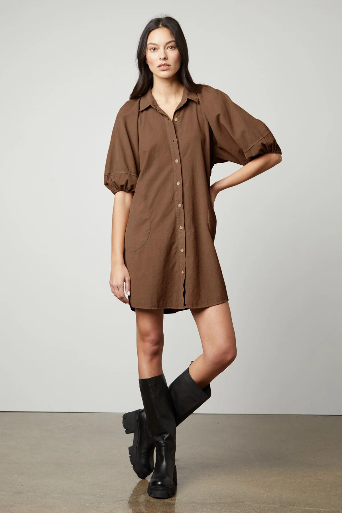 KADY CORDUROY BUTTON-UP DRESS - Image 11
