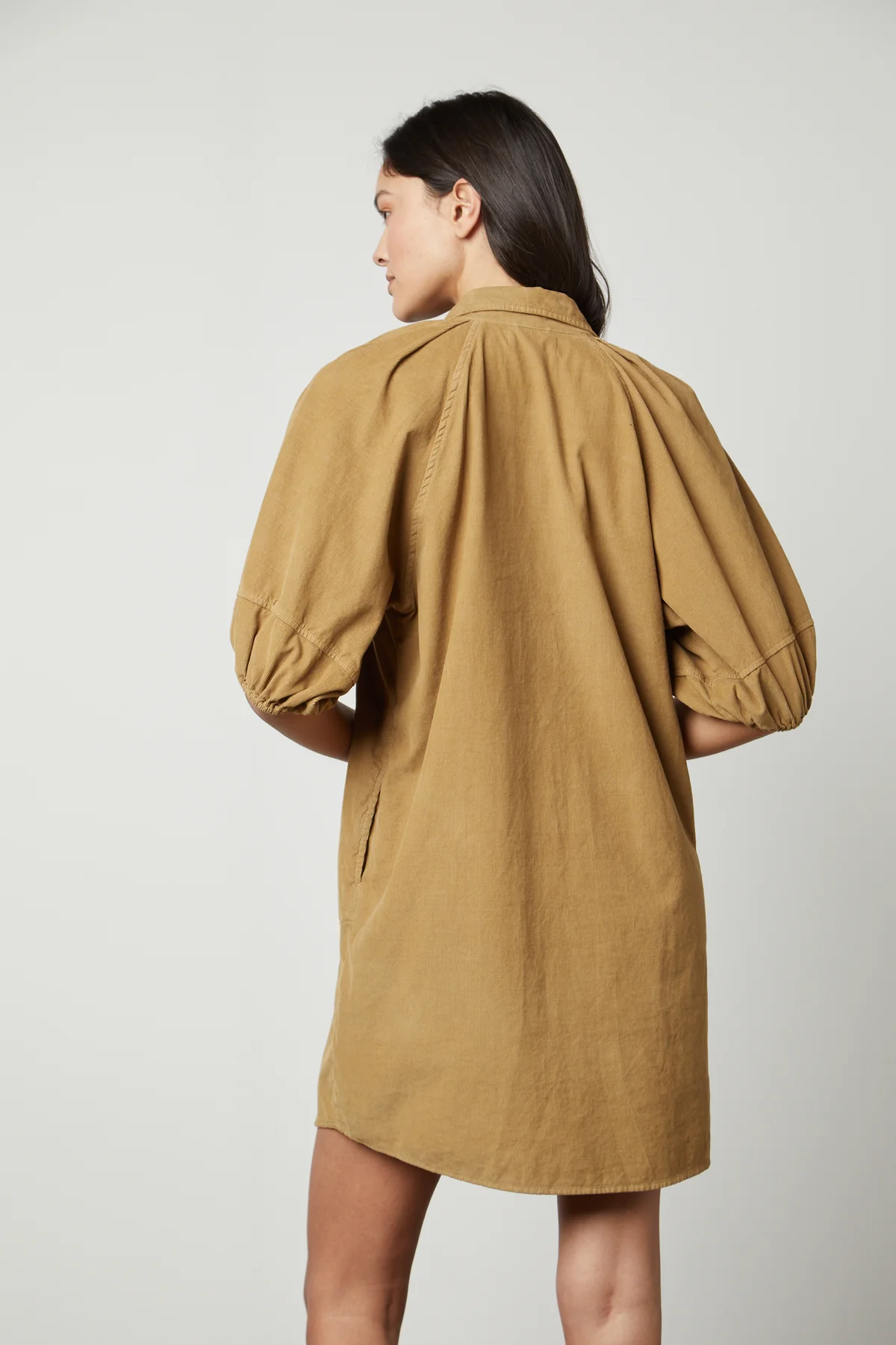 KADY CORDUROY BUTTON-UP DRESS - Image 4