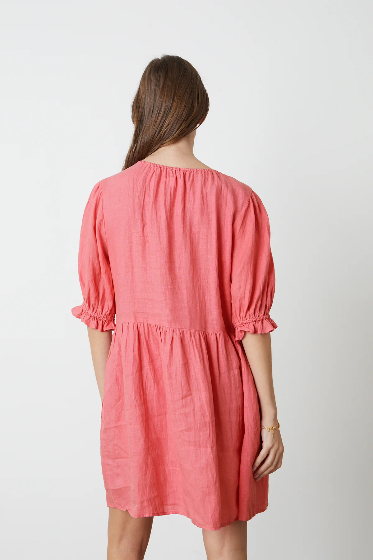 KAILANI LINEN PUFF SLEEVE DRESS - Image 5
