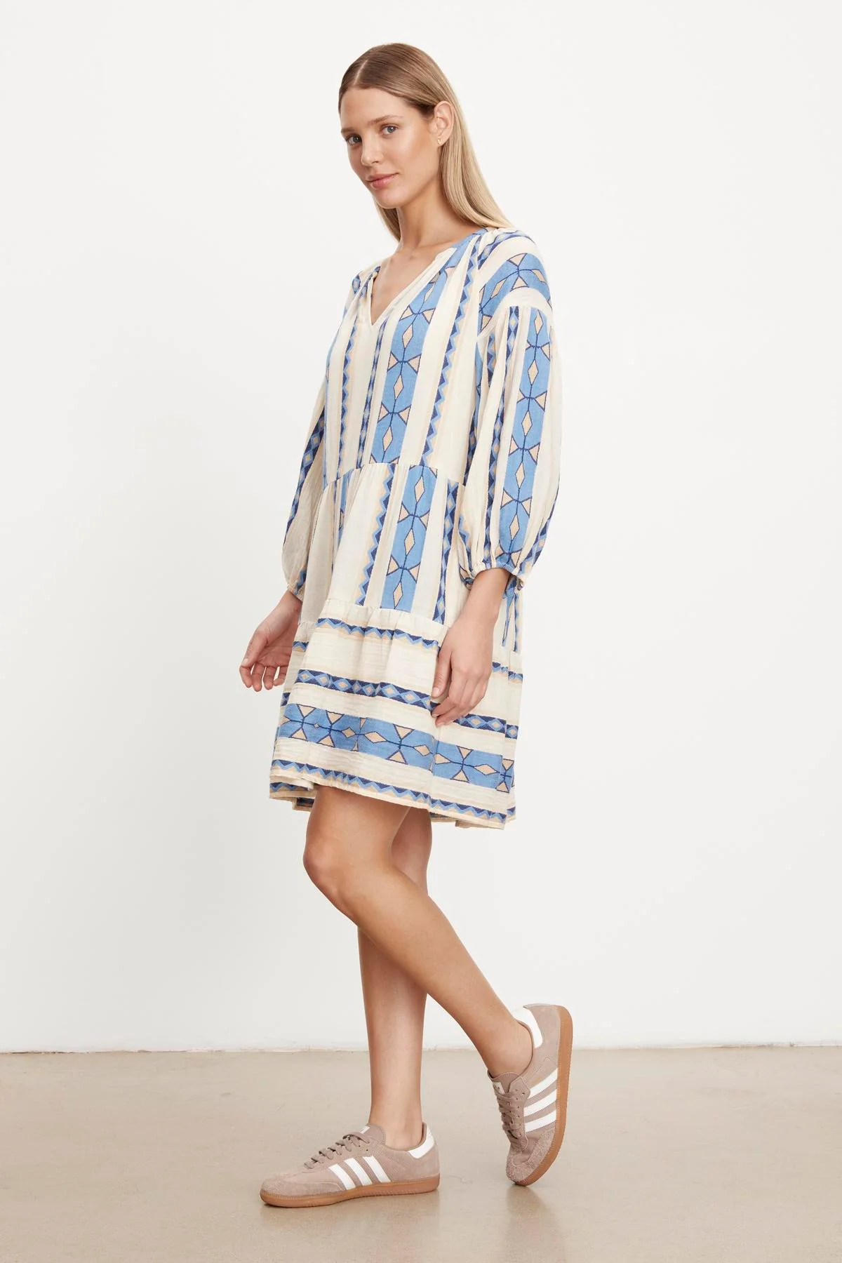 KALLY JACQUARD TIERED DRESS - Image 3