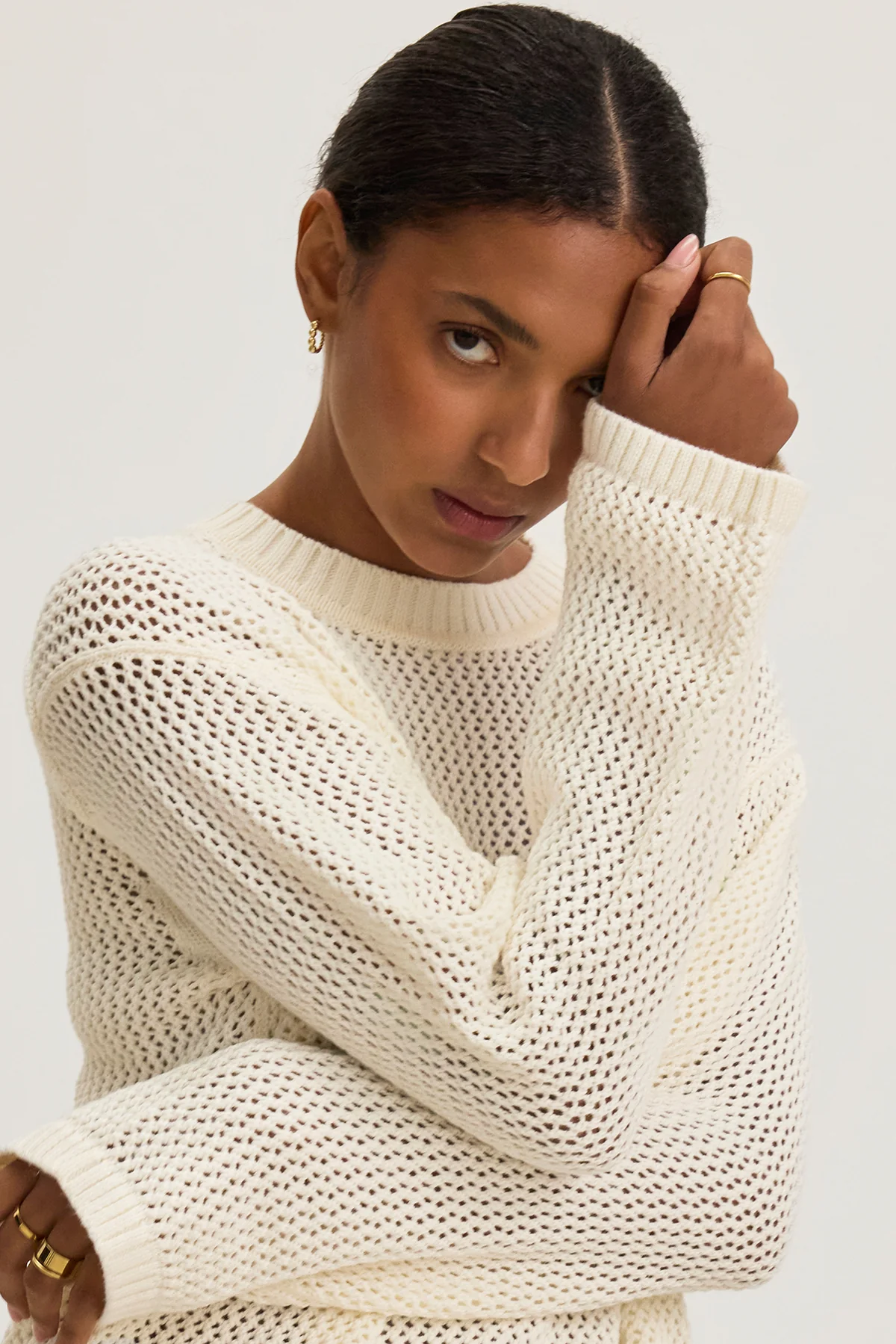 KANAN COTTON CASHMERE MESH SWEATER - Image 10