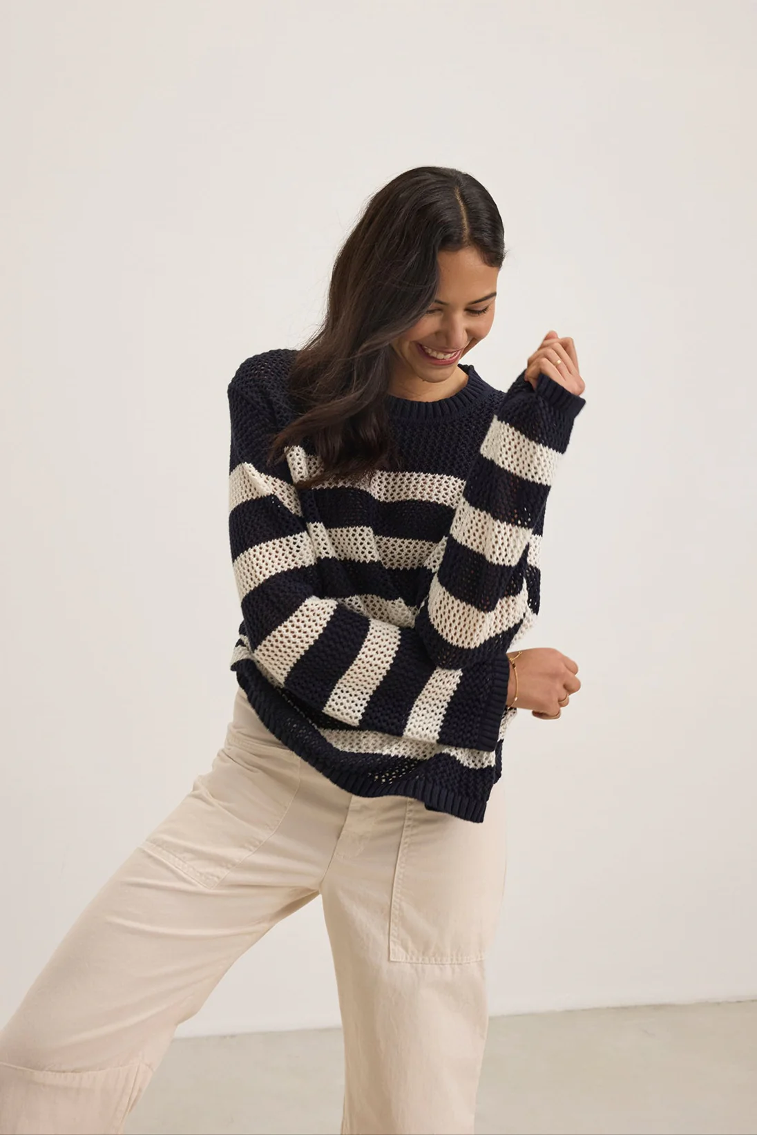 KANAN COTTON CASHMERE MESH SWEATER - Image 5