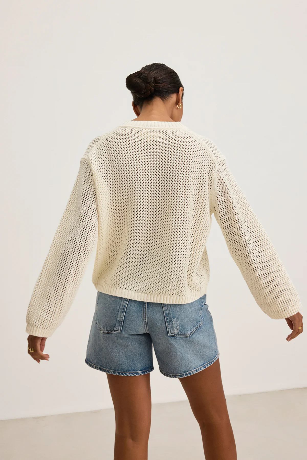 KANAN COTTON CASHMERE MESH SWEATER - Image 8