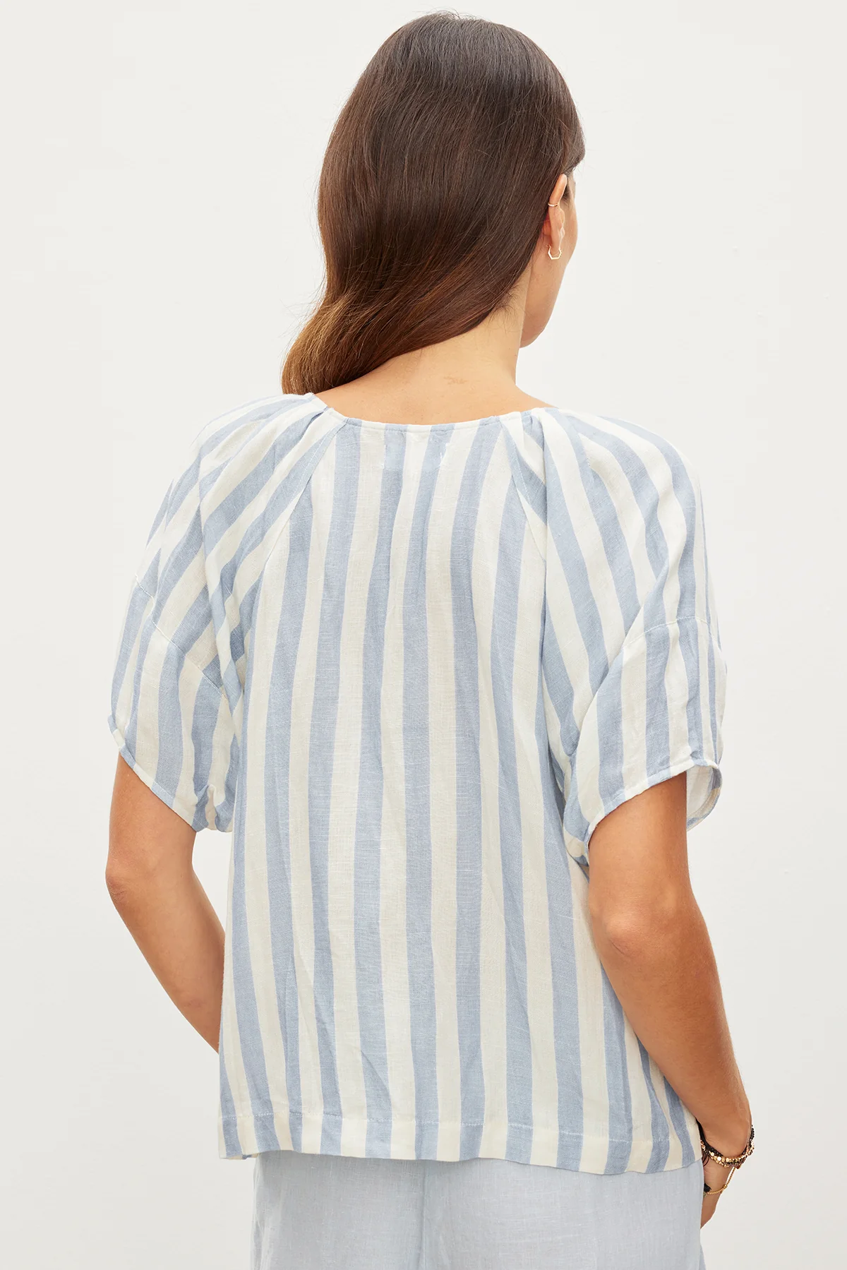 KATY STRIPED LINEN TOP - Image 6