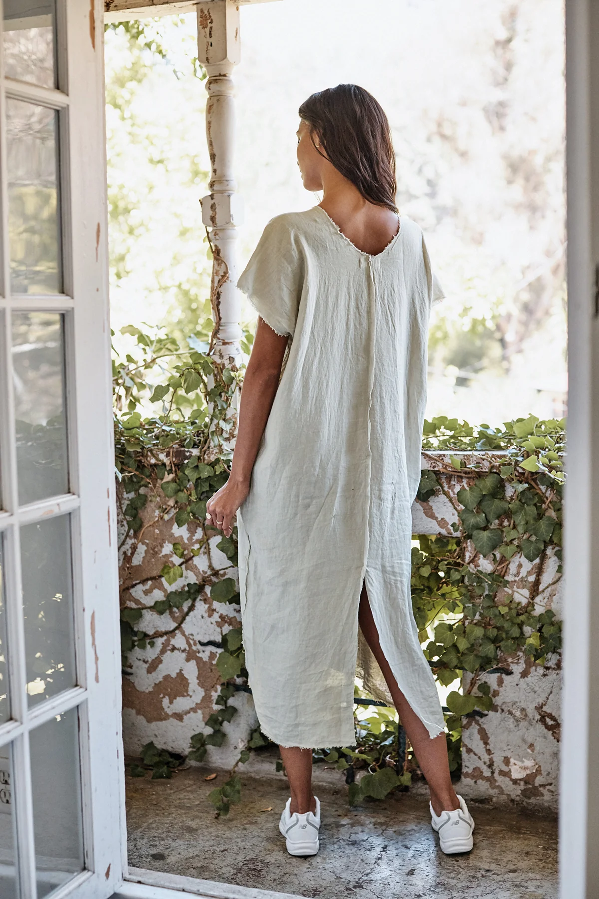 LONDON LINEN CAFTAN DRESS - Image 10