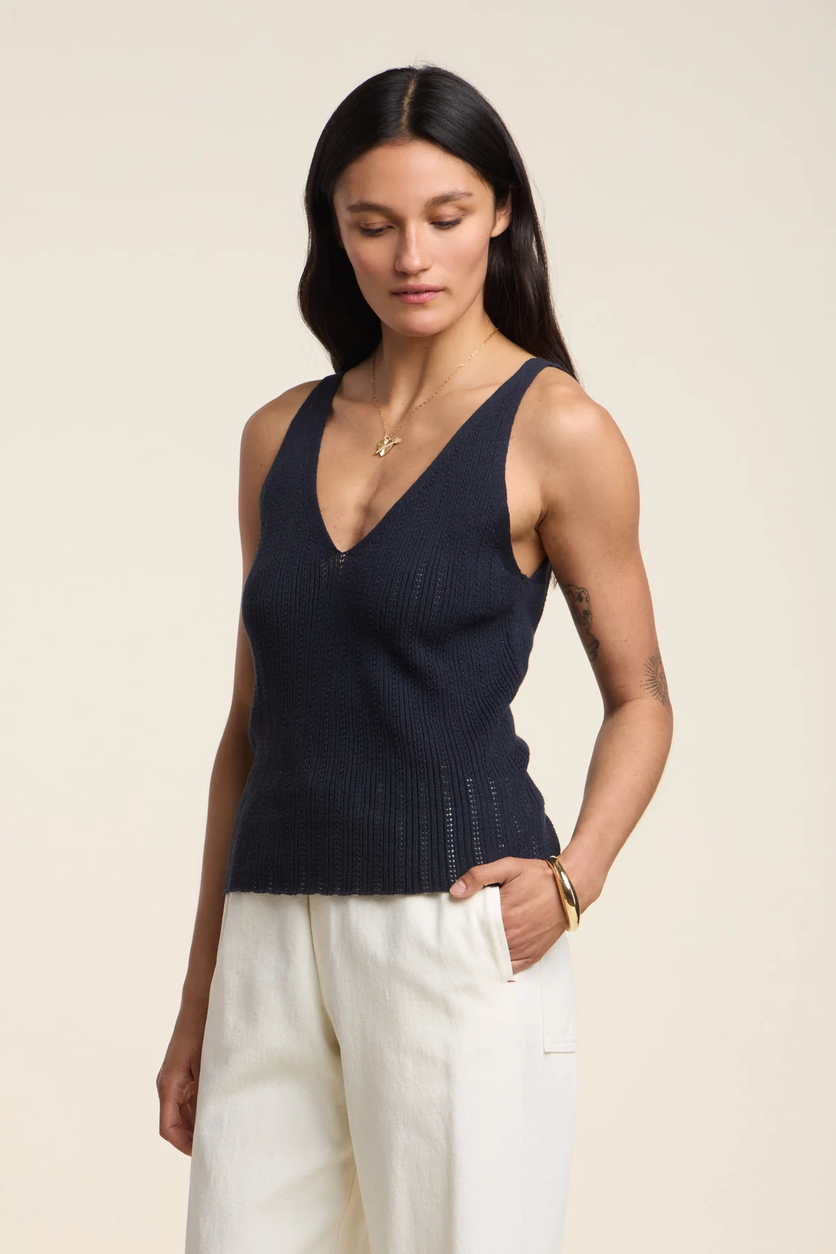 LORENA POINTELLE TANK TOP - Image 3