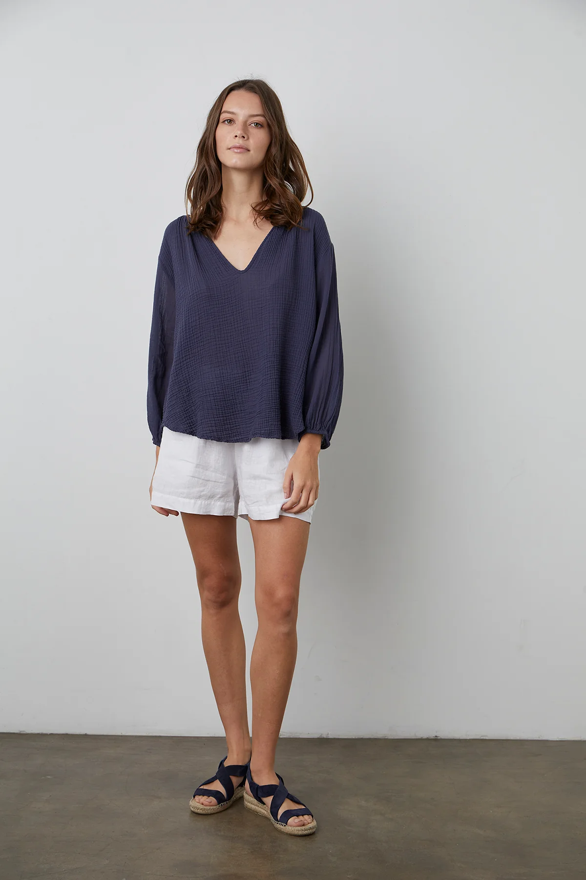 MARILYN COTTON GAUZE PEASANT BLOUSE - Image 4