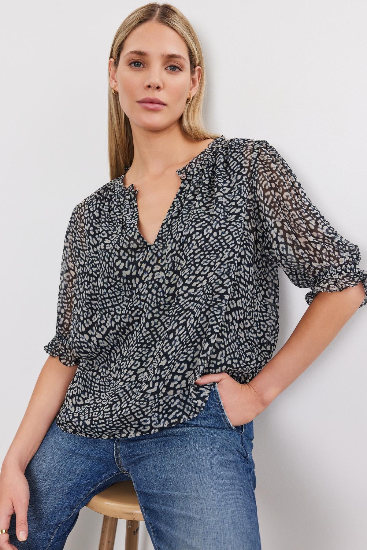 MISSY PRINTED BOHO BLOUSE - Image 5