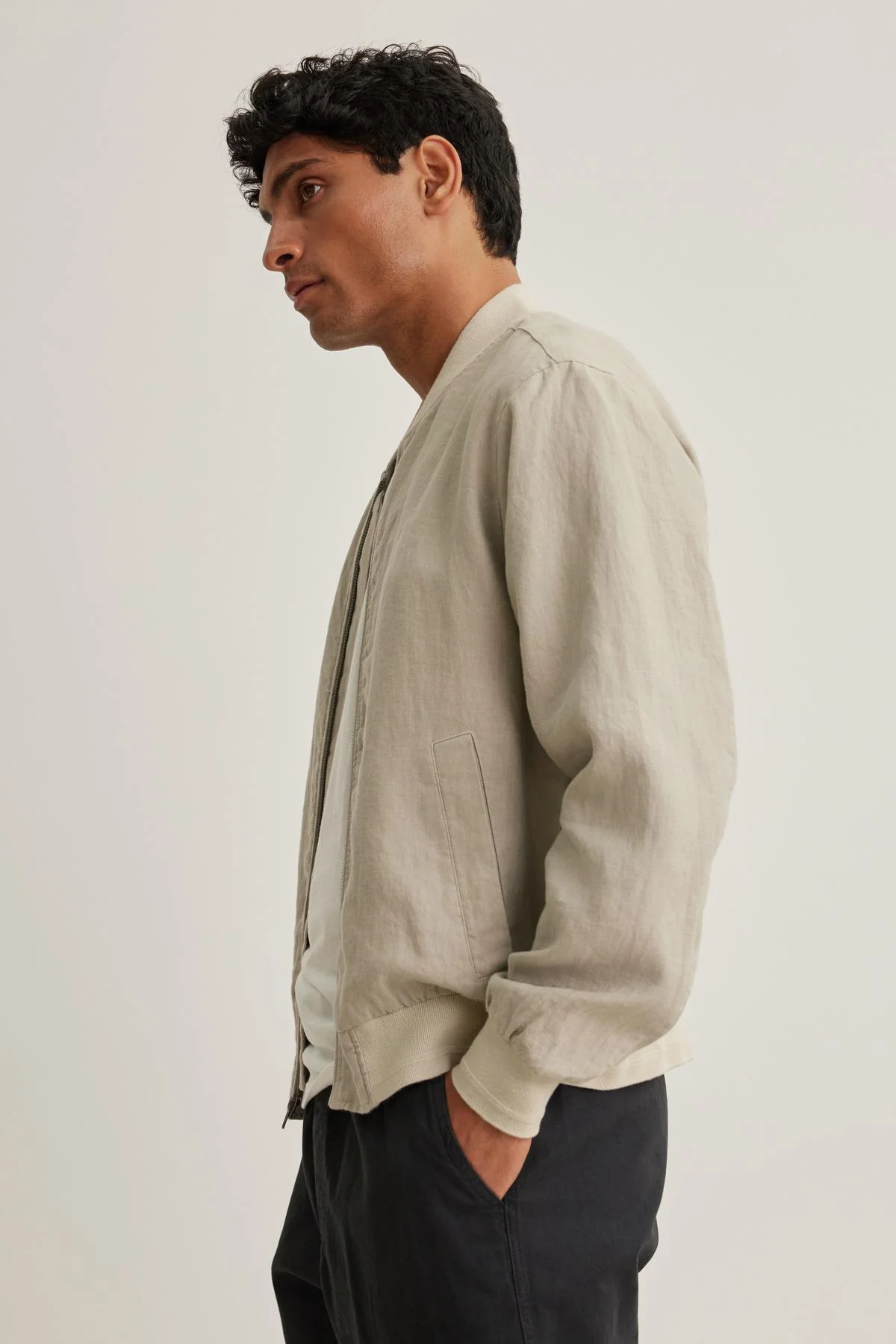 MURPHY LINEN BOMBER JACKET - Image 8