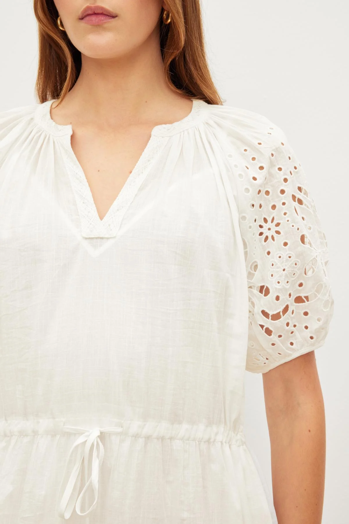 NADIA EMBROIDERED COTTON LACE DRESS - Image 4
