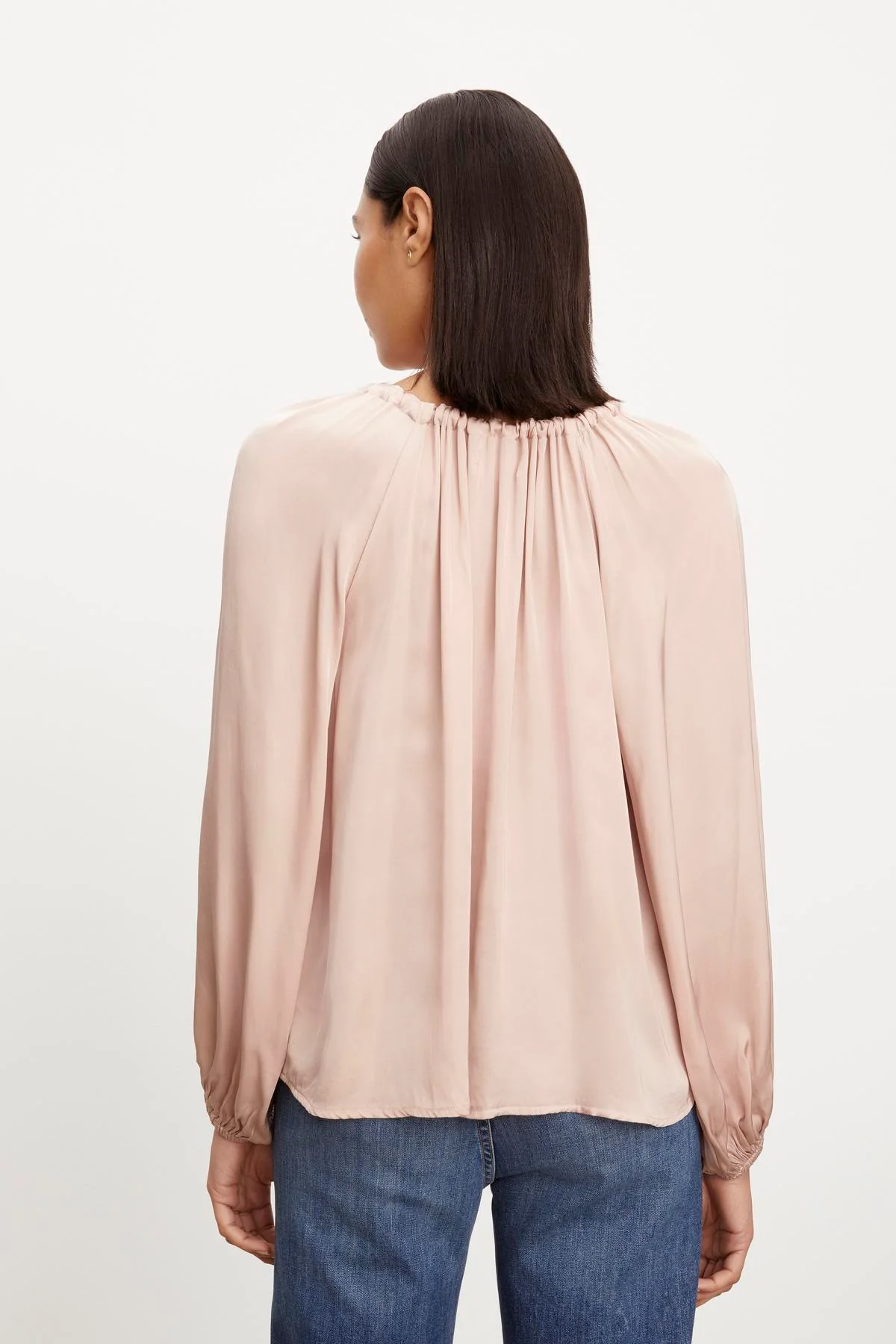 NORIA SATIN PEASANT TOP - Image 3