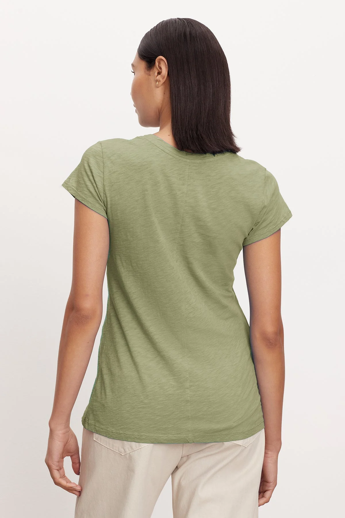 ODELIA COTTON SLUB CREW NECK TEE - Image 3
