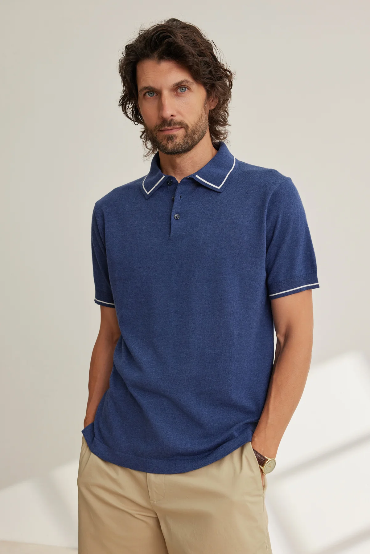 ORION COTTON LINEN POLO - Image 5