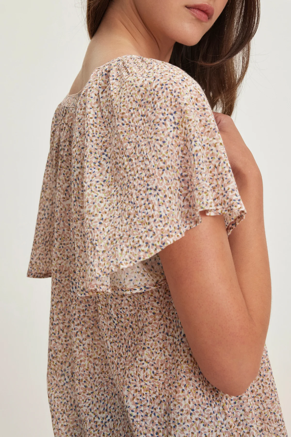 PARK PRINTED CRINKLE COTTON GAUZE TOP - Image 4