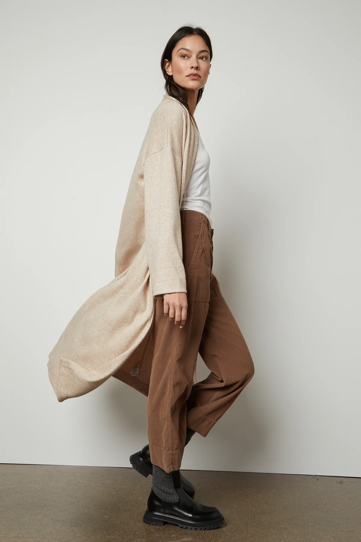 PATRICIA DOUBLE KNIT DUSTER CARDIGAN - Image 7