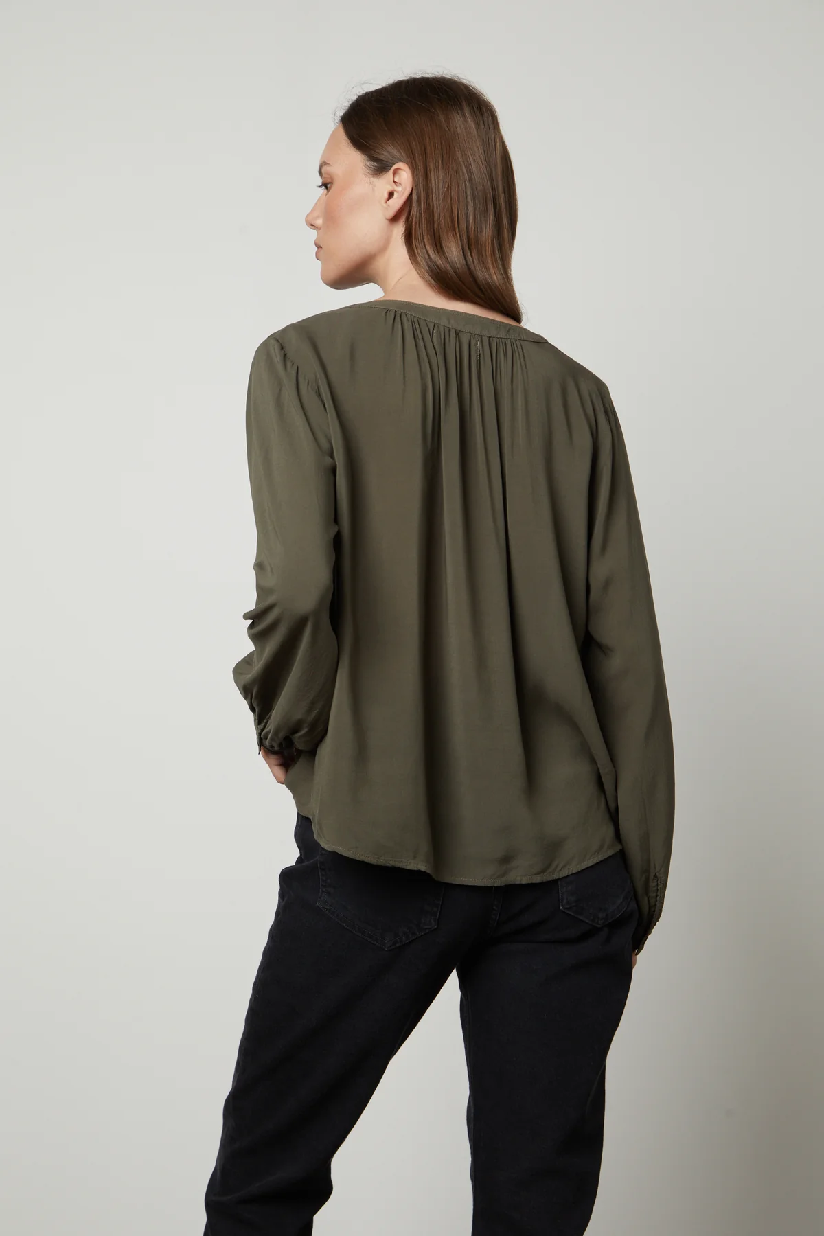 POSIE SPLIT NECK BLOUSE - Image 11