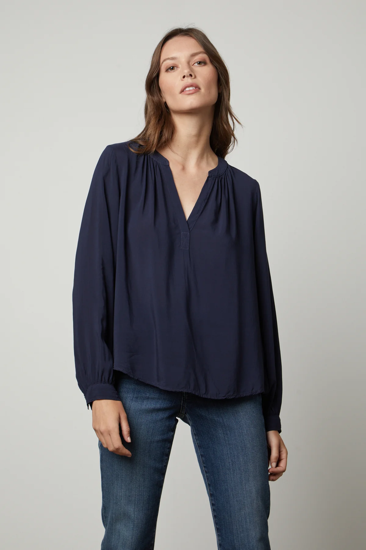 POSIE SPLIT NECK BLOUSE - Image 9