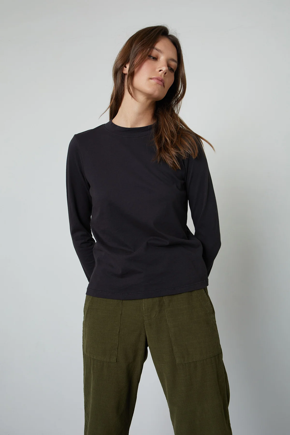 QUINNY 3/4 SLEEVE MOCK NECK TEE - Image 6