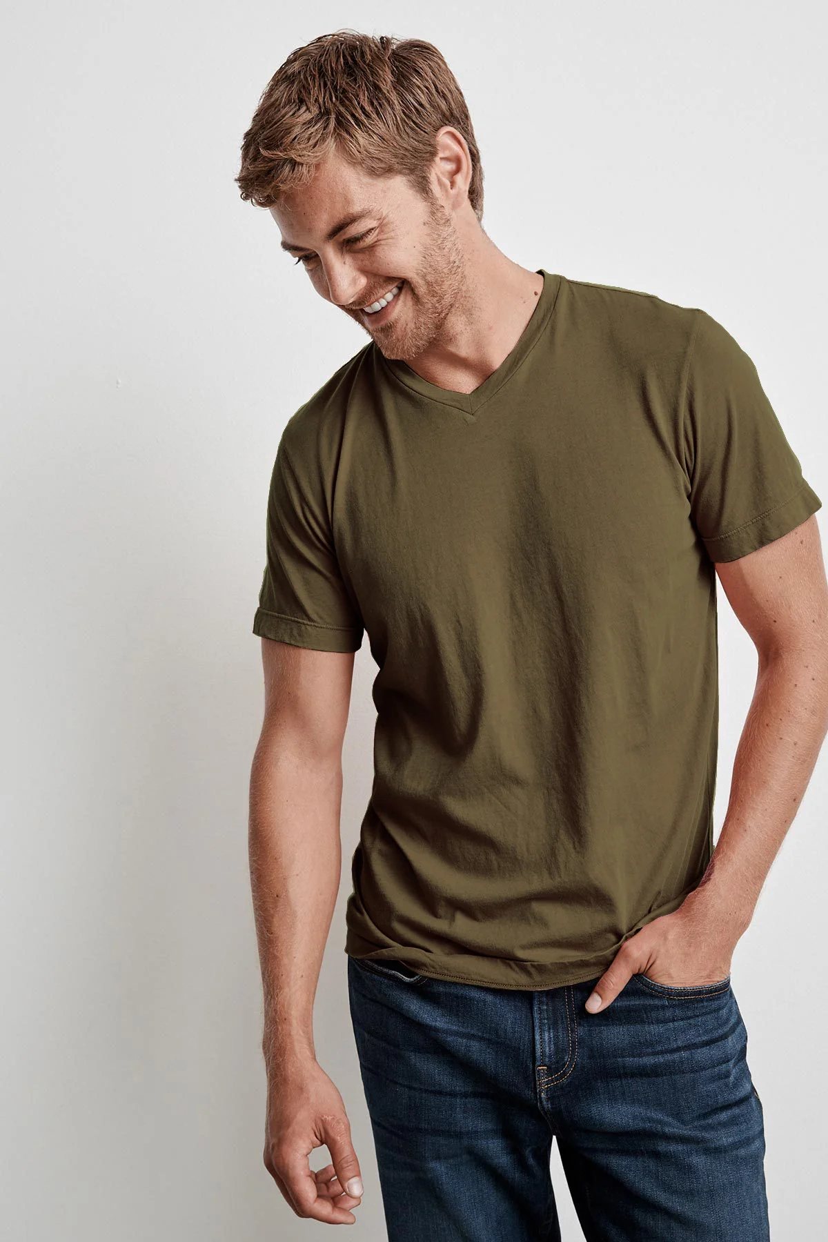SAMSEN WHISPER CLASSIC V-NECK TEE - Image 12