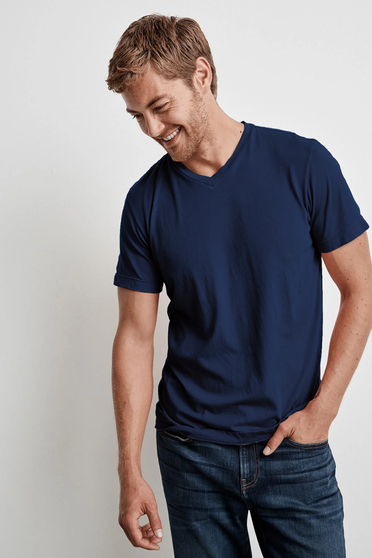 SAMSEN WHISPER CLASSIC V-NECK TEE - Image 15