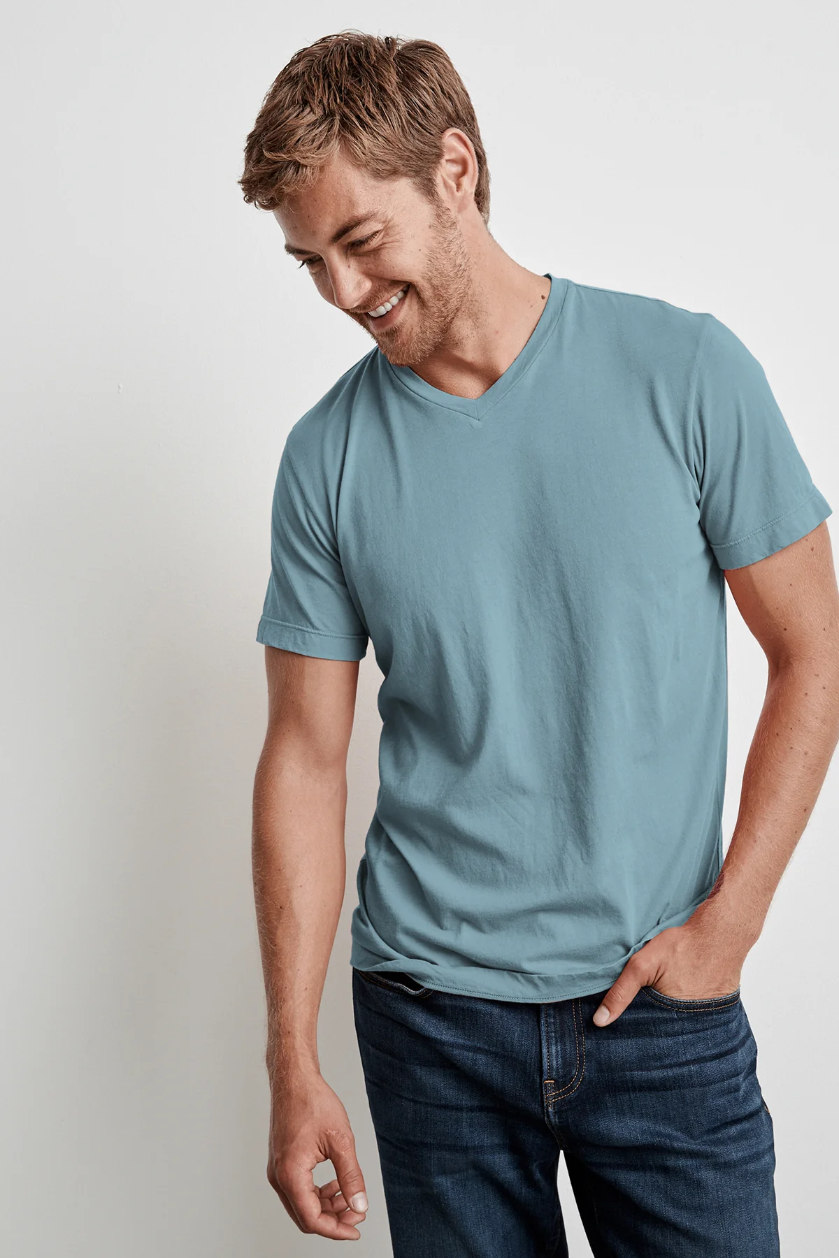 SAMSEN WHISPER CLASSIC V-NECK TEE - Image 17