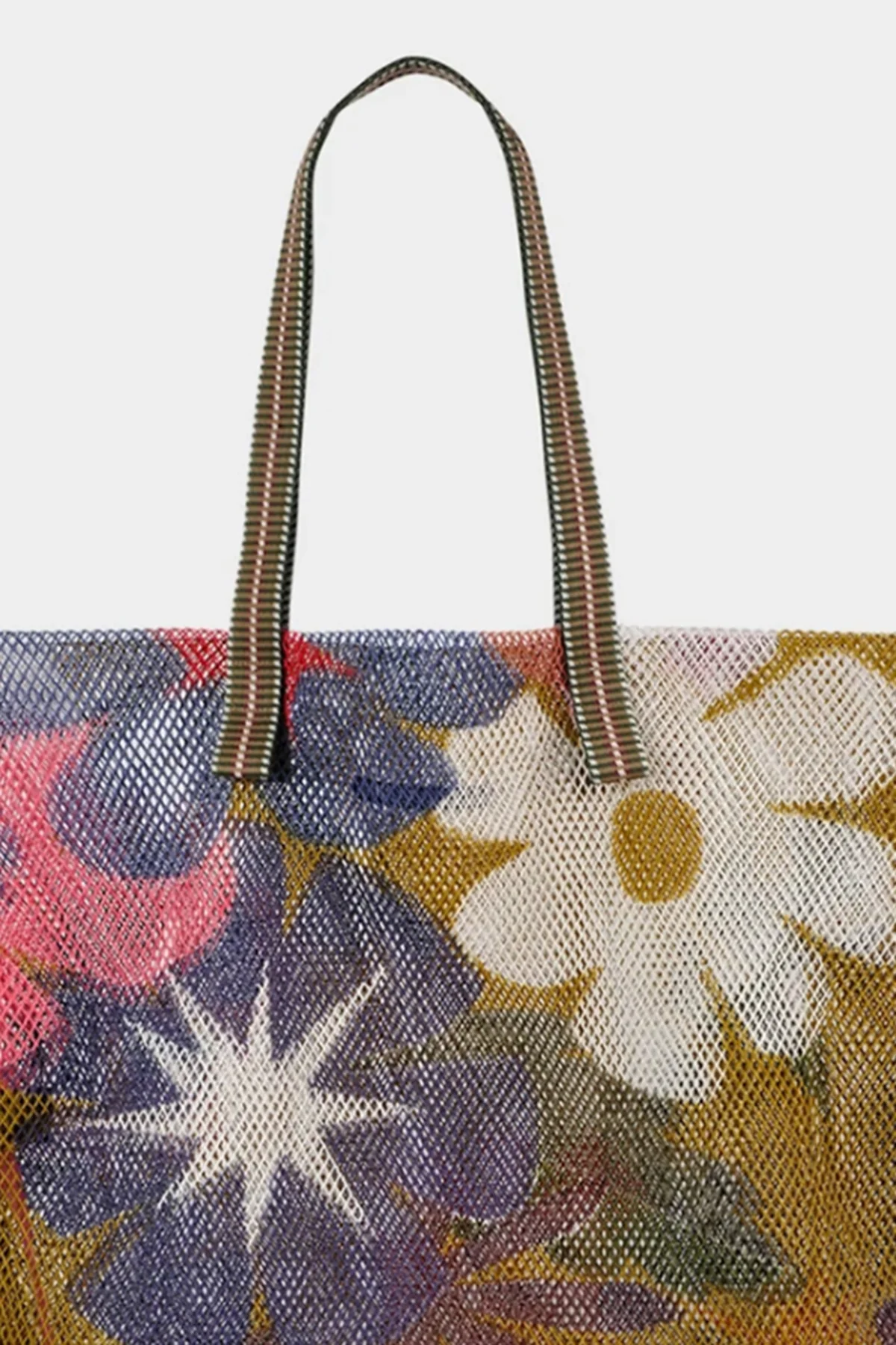SMALL FLORAL PRINT MESH TOTE BY EPICE - Image 6
