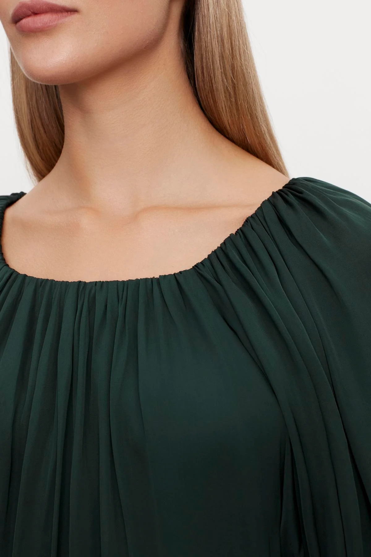 TAMI SATIN PUFF SLEEVE TOP - Image 2