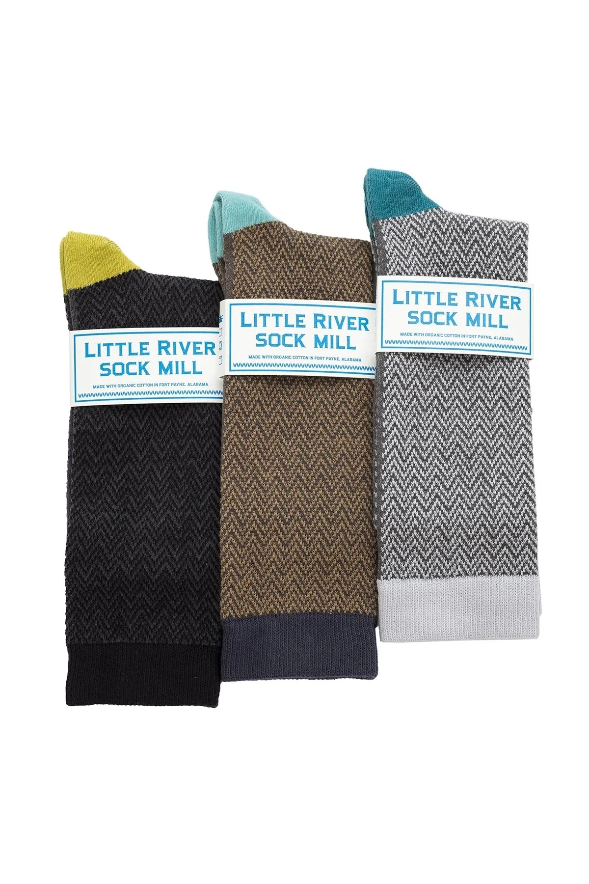 TEXTURED HERRINGBONE CREW SOCK BY LITTLE RIVER SOCK MILL - Image 10