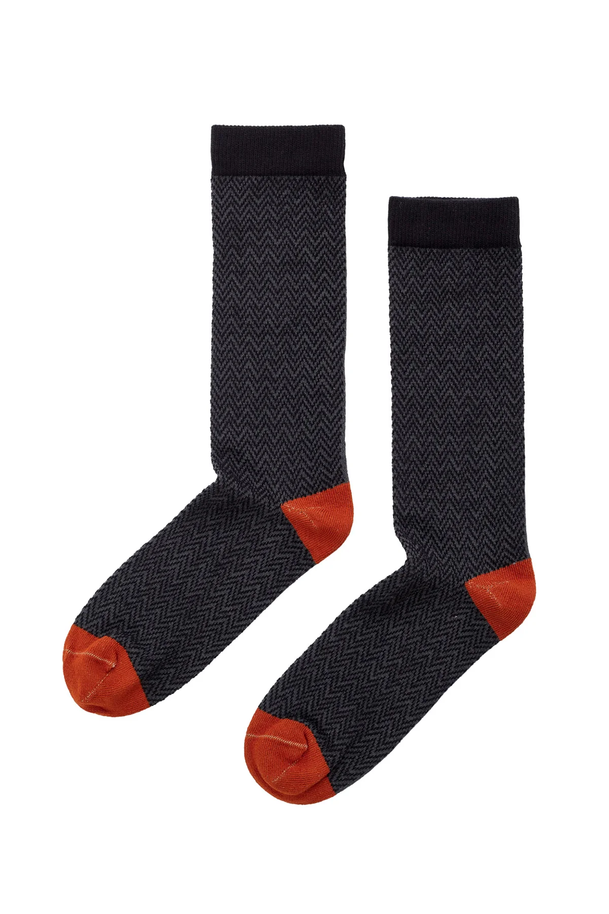 TEXTURED HERRINGBONE CREW SOCK BY LITTLE RIVER SOCK MILL - Image 6