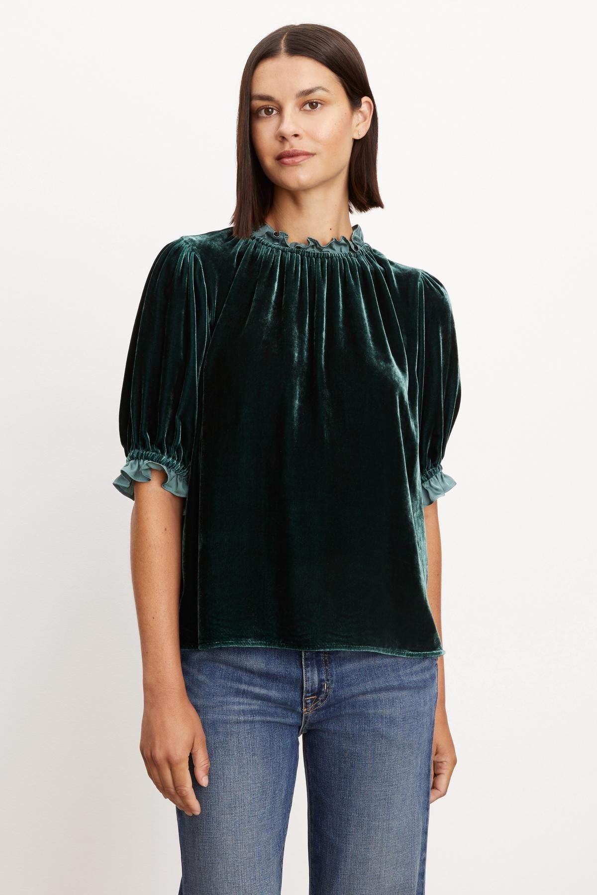 VAL SILK VELVET TOP - Image 3