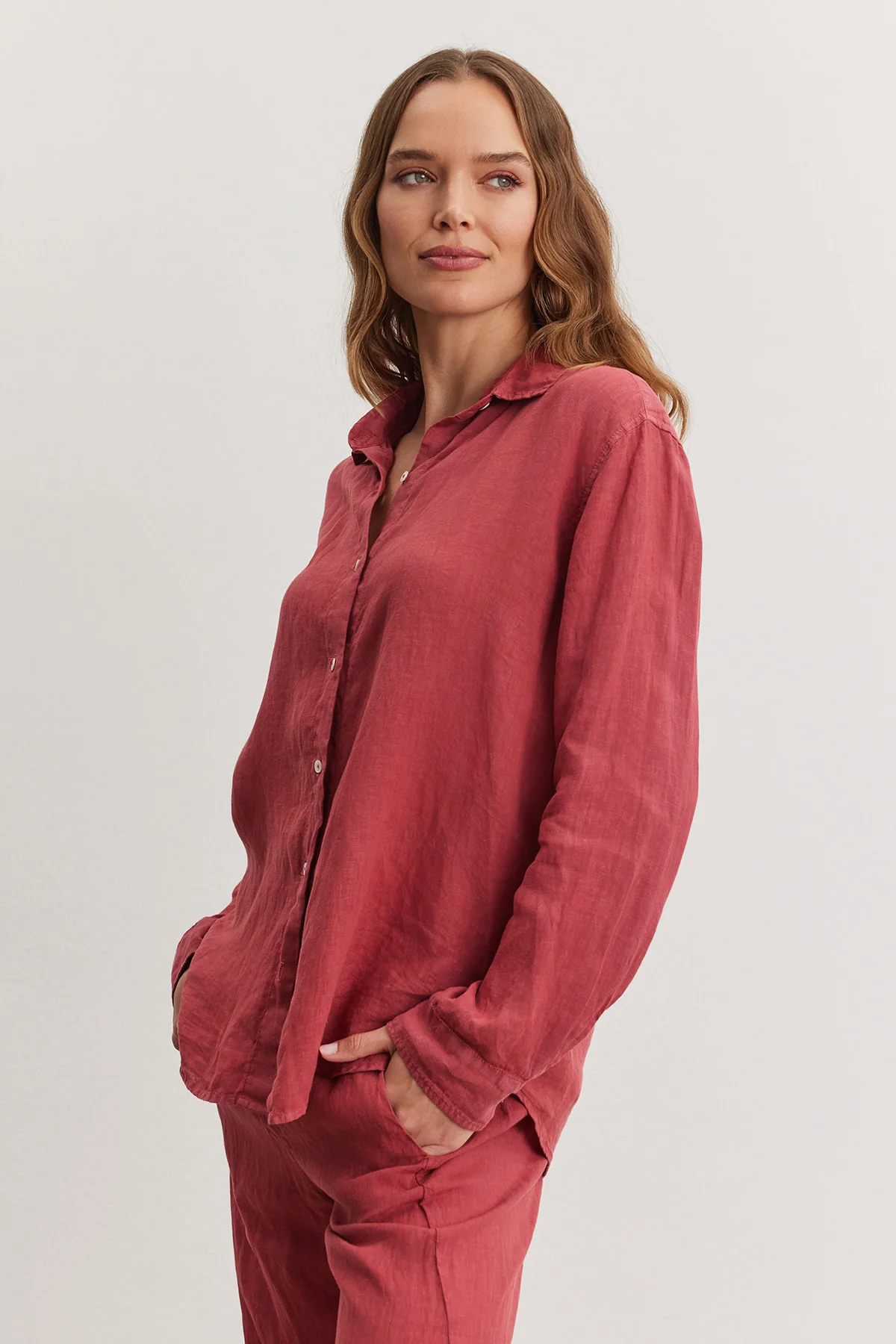 WILLOW LINEN BUTTON-UP SHIRT - Image 8